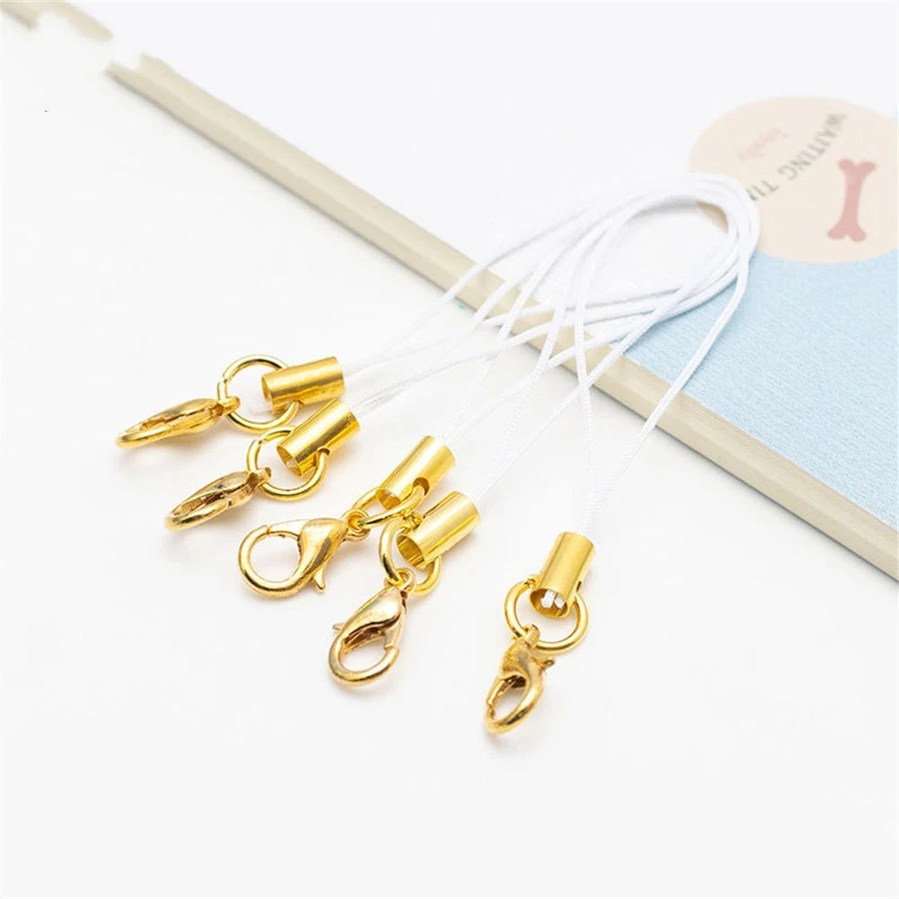 10/50pcs Lanyard Lariat Strap Cord Clasp Rope Keychains Cellphone Hook Keyring Bag Accessories Key Ring Making Supplies Material