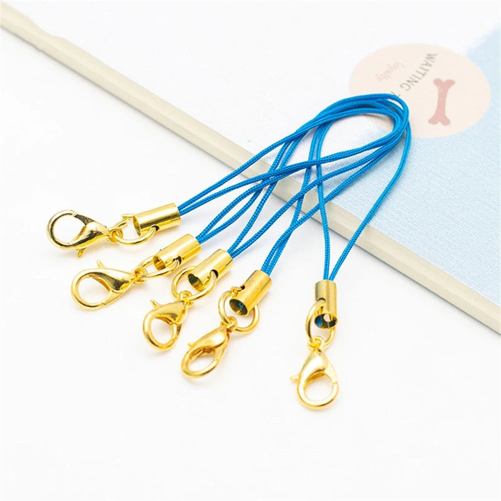 10/50pcs Lanyard Lariat Strap Cord Clasp Rope Keychains Cellphone Hook Keyring Bag Accessories Key Ring Making Supplies Material