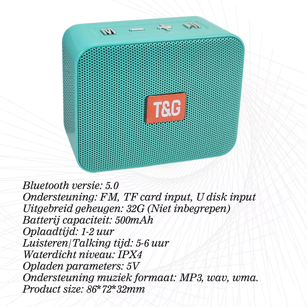 TG166 Mini Wireless Speaker Subwoofer Bluetooth-Compatible Portable Speakers USB 3D Stereo Surround Column Bass Box FM Radio
