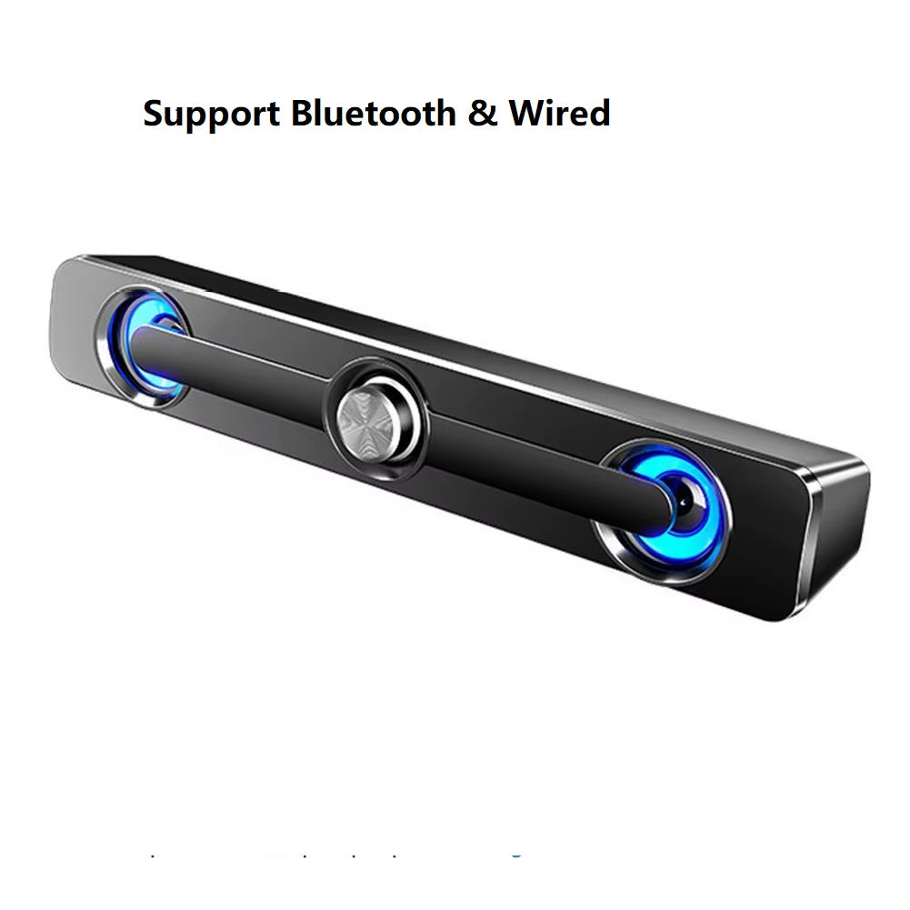 Sound Bar Bluetooth USB Wired Speakers Bar Stereo Speaker for Projector PC Laptop Phone Computer 3.5Mm Aux Speaker