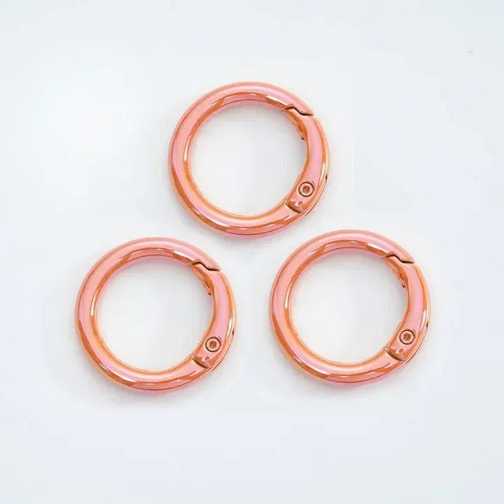 5pcs Colorful Round Lobster Clasp Key Connector DIY Key Chain Cell Phone Chain Keychain Making Accessories