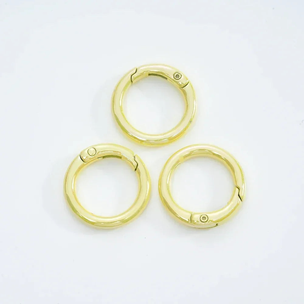 5pcs Colorful Round Lobster Clasp Key Connector DIY Key Chain Cell Phone Chain Keychain Making Accessories