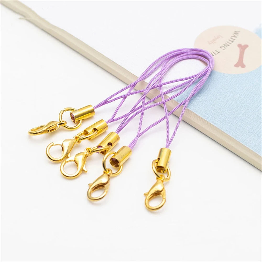 10/50pcs Lanyard Lariat Strap Cord Clasp Rope Keychains Cellphone Hook Keyring Bag Accessories Key Ring Making Supplies Material