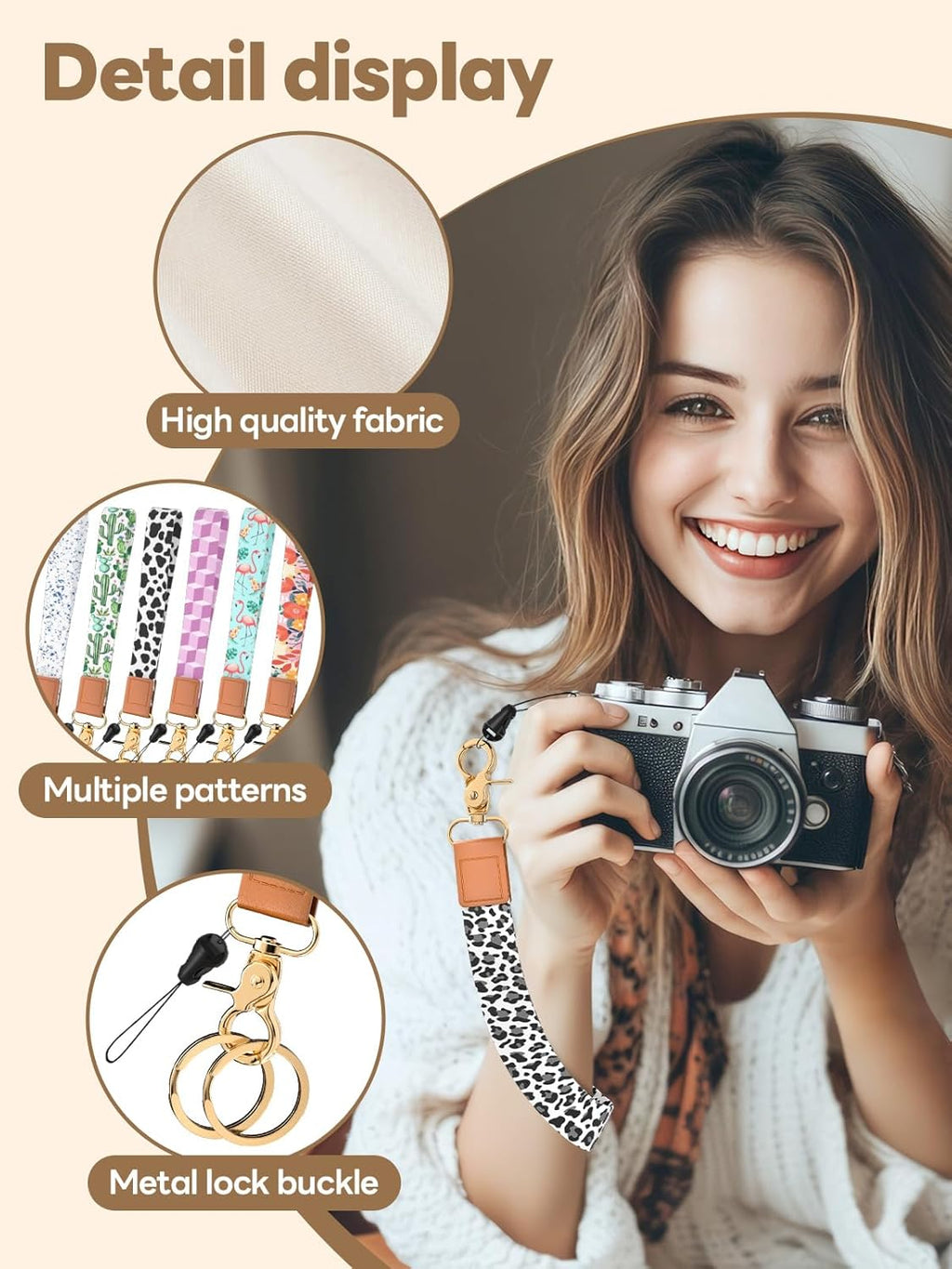 Wristlet Keychain for Women and Men, Key Chain Holder, Wrist Lanyard for Keys