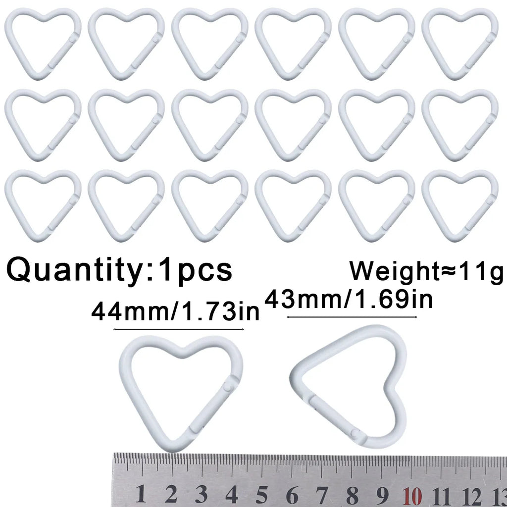 Peach Heart Baked Lacquer 44mm Spring Clip 1~20pcs Keychain for Jewelry Making Key Chain Cell Phone Chain Pendant DIY Accessorie