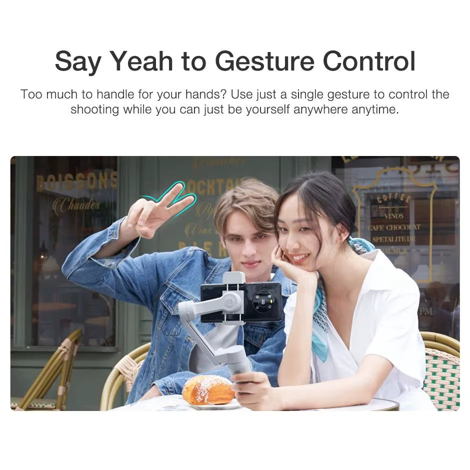 Official SMOOTH Q3 Portable Phone Gimbal 3-Axis Handheld Stabilizer for Iphone 14 Pro Max /Huawei/Xiaomi