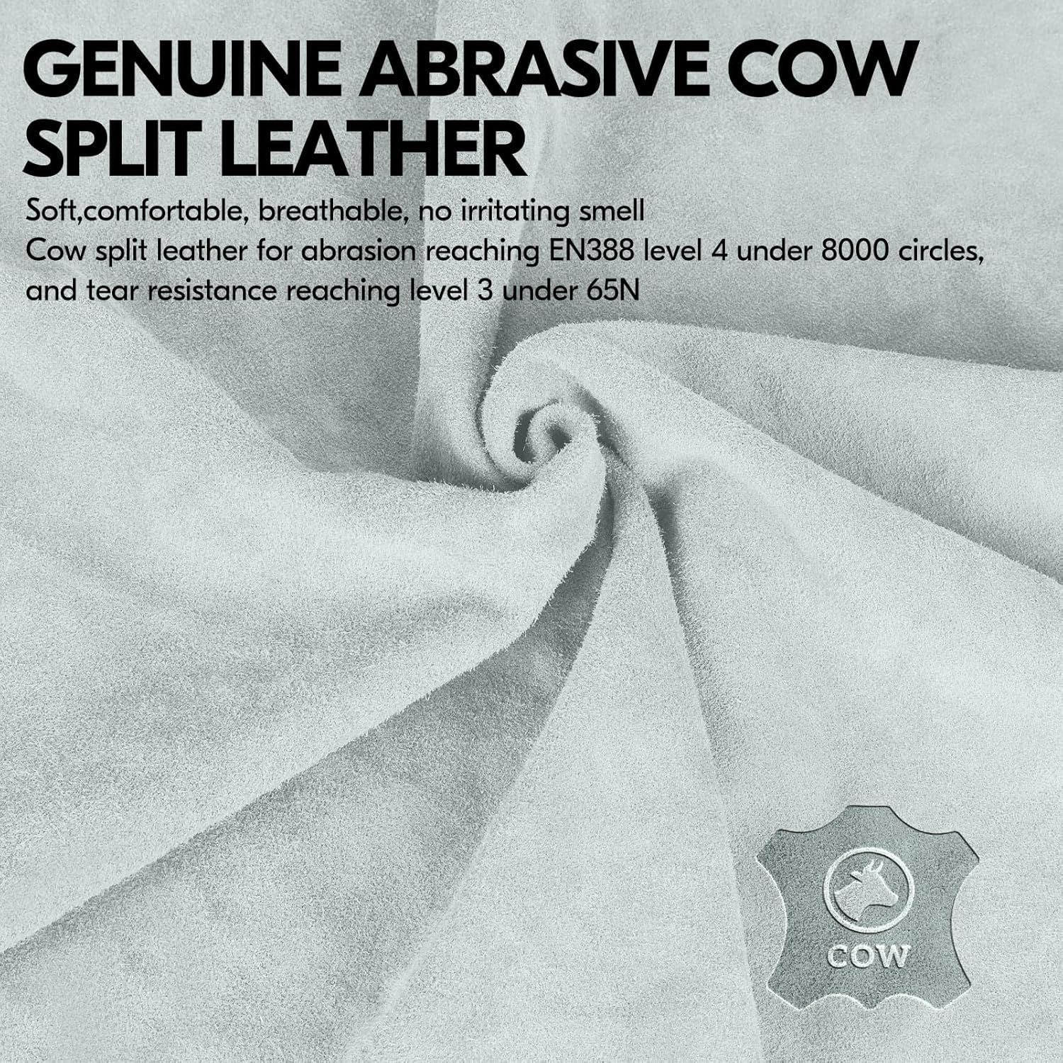 1-Pair Safety Leather Work Gloves - Men'S Gardening & Rigger Gloves (Size L, Orange, CB3501)