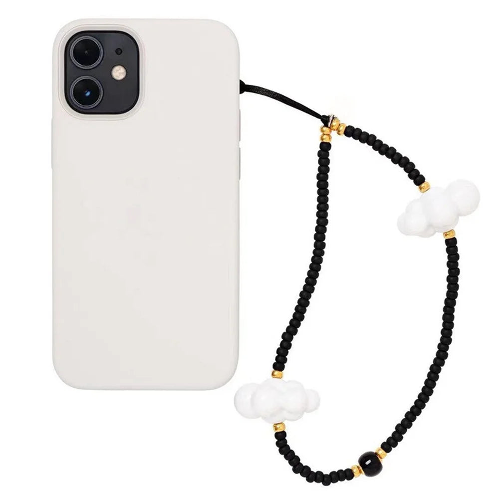 KKBEAD Blue Sky & White Clouds Phone Charm Strap Jewelry New Kpop Phone Accessories Telephone Chain Cellphones Lanyard
