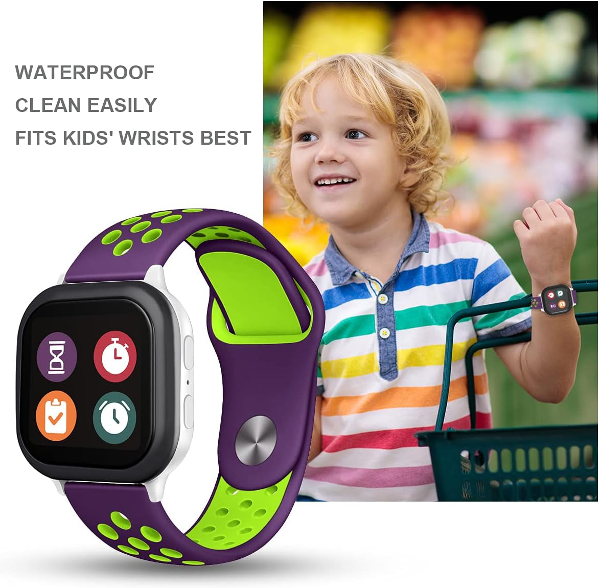 Gizmo Watch Band Replacement for Kids, Breathable Soft Silicone Smartwatch Band Compatible with Gizmo Watch 2 / Gizmo Watch 1