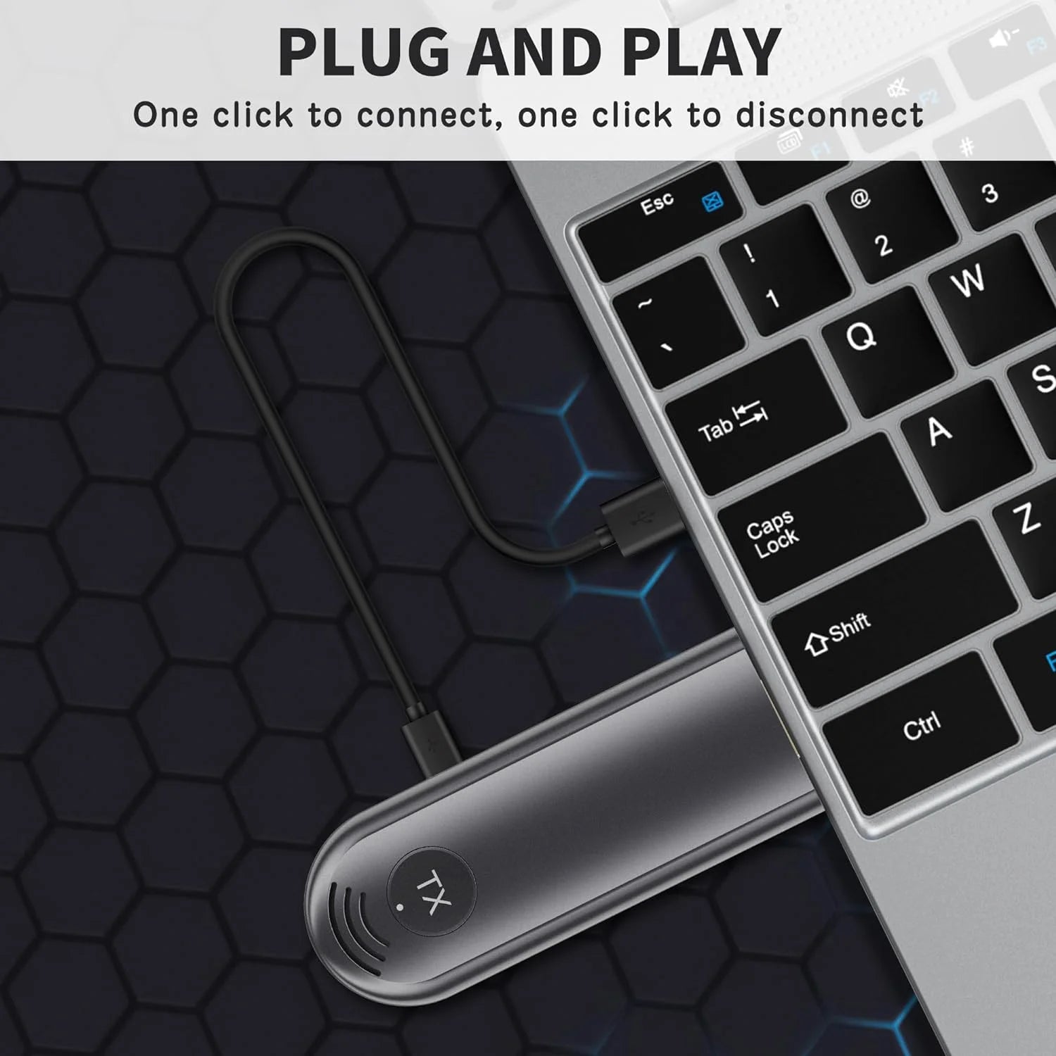 Laptop Wireless HD-MI Channel Stereo Receiver with Plug & Play and HD-MI