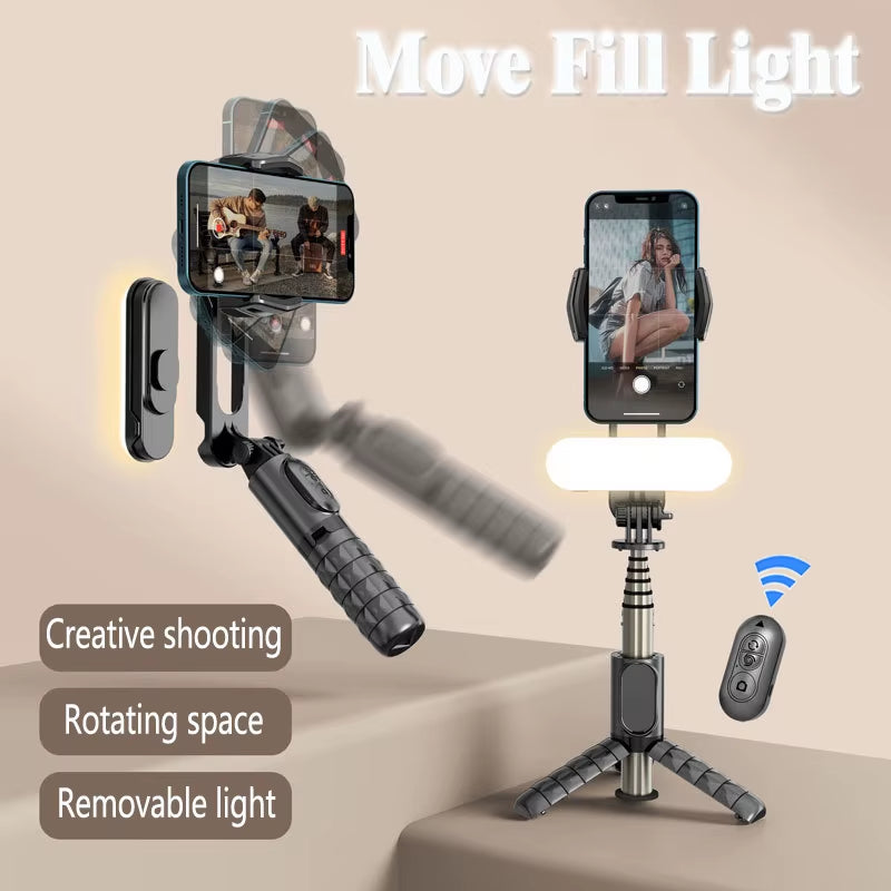 Gimbal Stabilisateur Estabilizador Selfie Stick Fill Light Smartphone Baseus Handheld Action Kameralar Bluetooth Tripod Gymbal