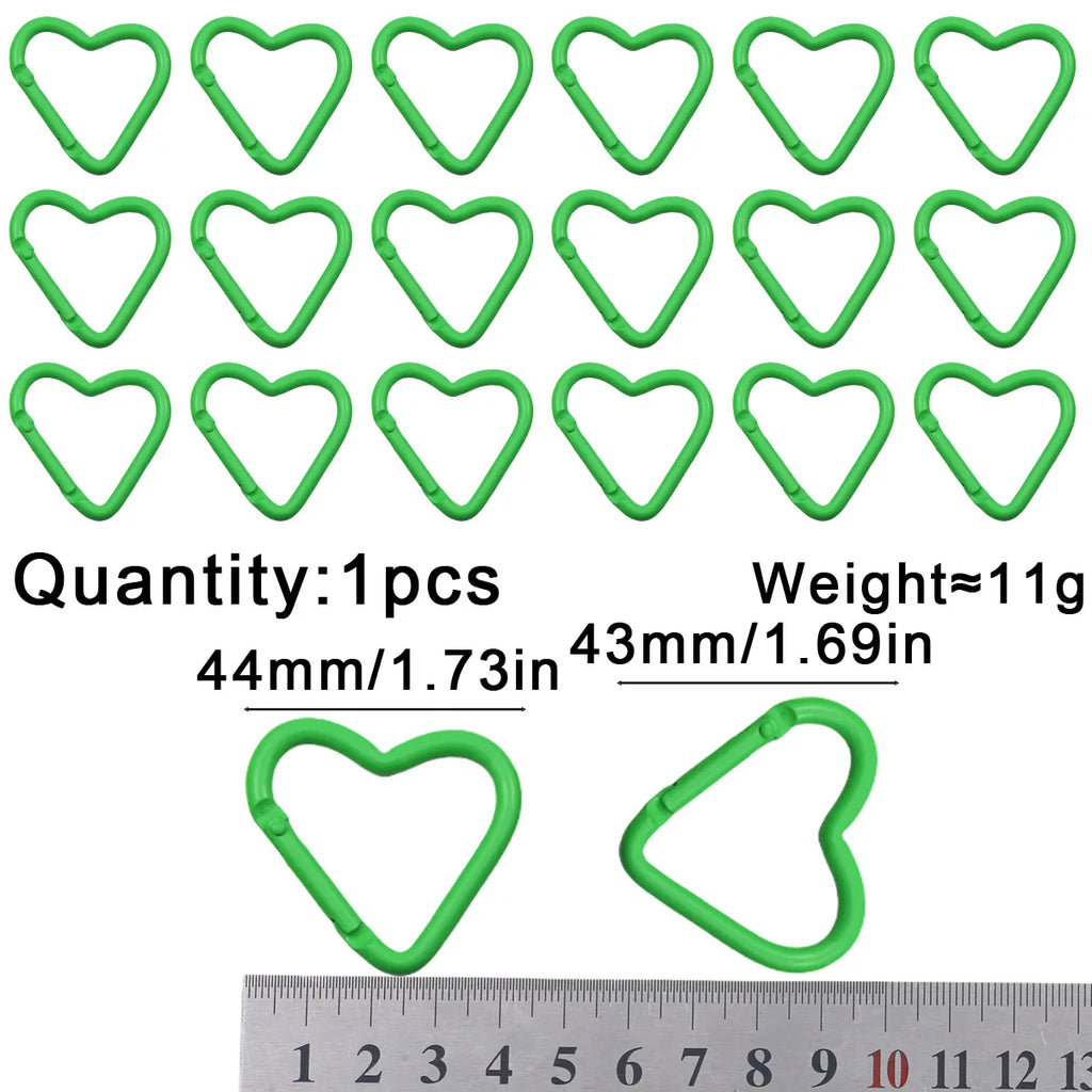 Peach Heart Baked Lacquer 44mm Spring Clip 1~20pcs Keychain for Jewelry Making Key Chain Cell Phone Chain Pendant DIY Accessorie