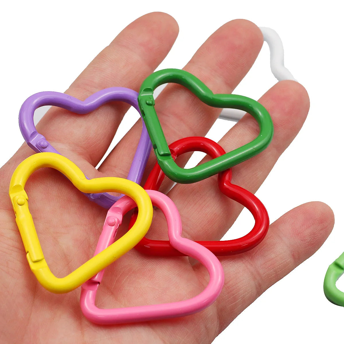 Peach Heart Baked Lacquer 44mm Spring Clip 1~20pcs Keychain for Jewelry Making Key Chain Cell Phone Chain Pendant DIY Accessorie