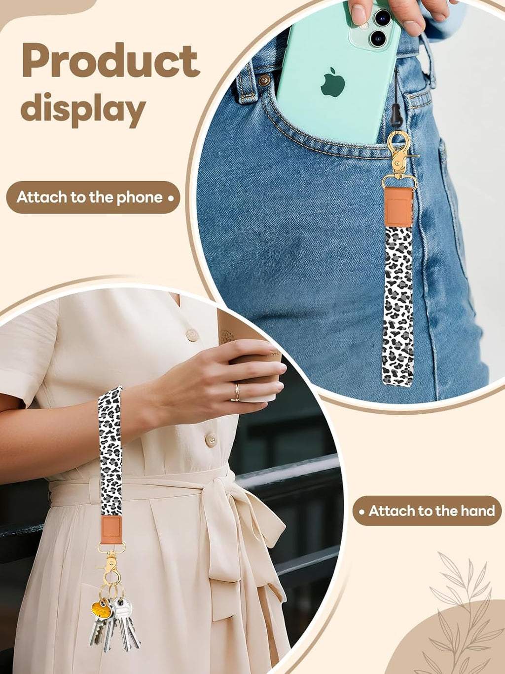 Wristlet Keychain for Women and Men, Key Chain Holder, Wrist Lanyard for Keys