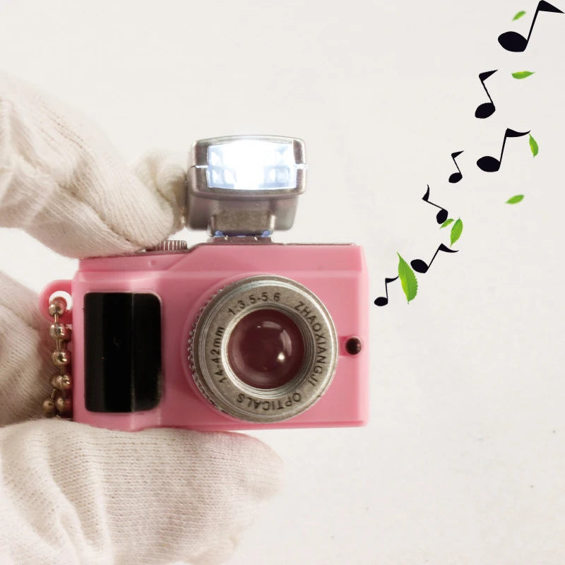 High Quality camera Key chain Electric Luminous Vocal Car Key Ring cell phone Bag Charm accessories Mini Flashlight Gift K1780