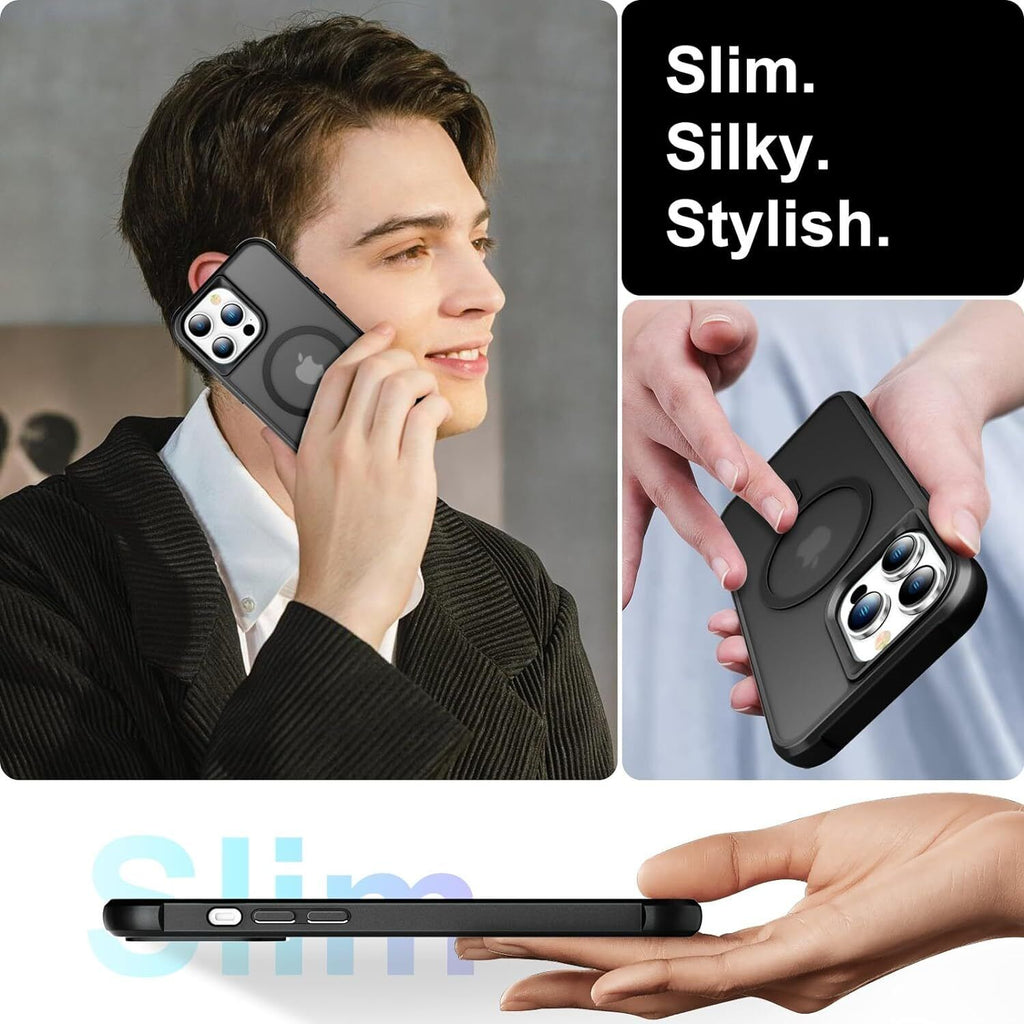 For Iphone 17 16 15 14 13 12 Pro Max Air Frosted Case Mag Safe Shockproof Cover