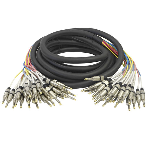 - Sasrt-24X25-24 Channel 1/4" TRS Snake Cable - 25 Feet Long - Serviceable Ends - Pro Audio Effects Snake for Live Live, Recording, Studios, and Gigs - Patch, Amp, Mixer, Audio