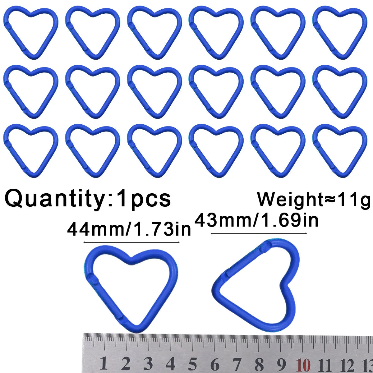 Peach Heart Baked Lacquer 44mm Spring Clip 1~20pcs Keychain for Jewelry Making Key Chain Cell Phone Chain Pendant DIY Accessorie