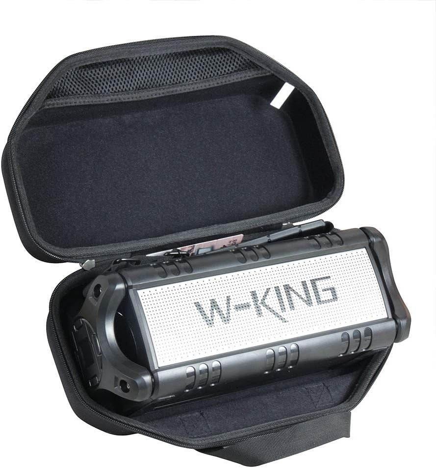 Hard Travel Case for W-King 90W Max Wireless Bluetooth Speakers (Black)