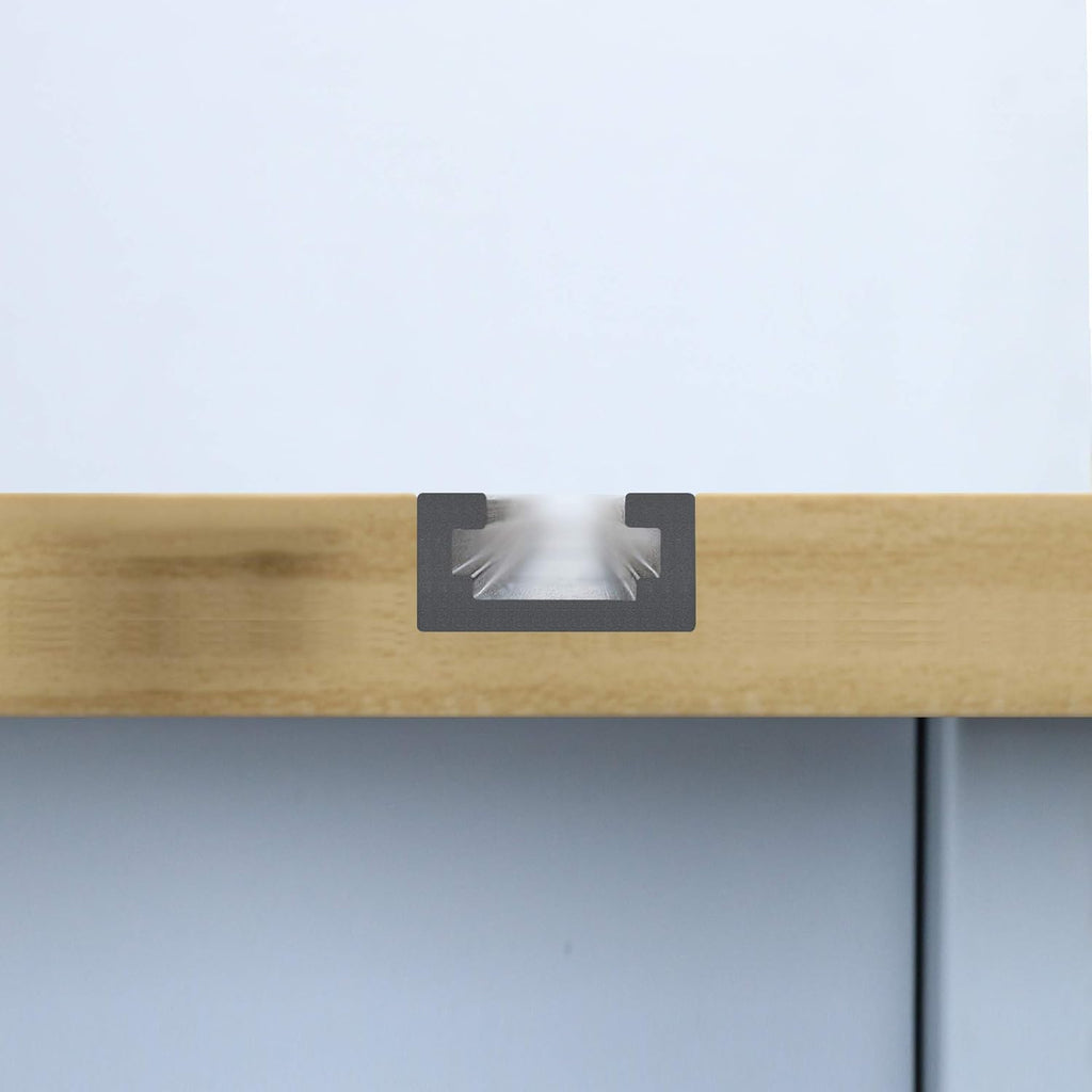 Aluminum 24" T-Track for Woodworking –Double Cut Profile Universal with Predrilled Mounting Holes -Woodworking and Clamps-Fine Sandblast Black Anodized 2PK