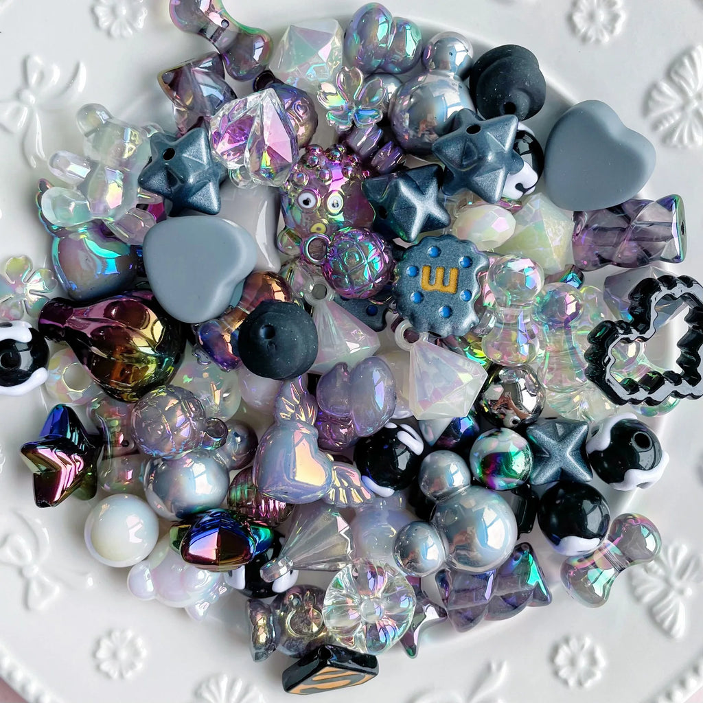 25/50/100g Cute Random Mixed Plastic Acrylic Beads For DIY Necklace Bracelet Cellphone Strap Jewelry Craft Making Accessories