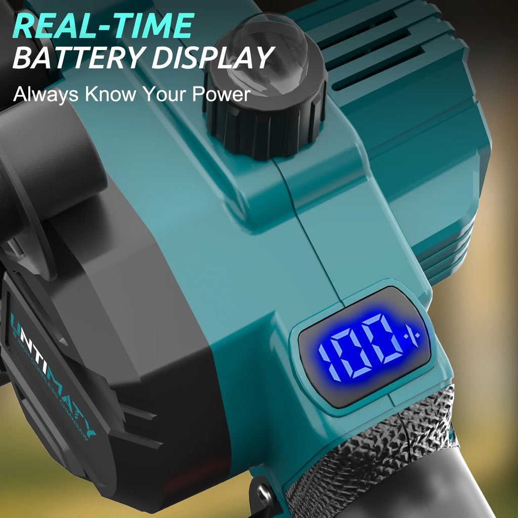 Mini Cordless Chainsaw 6 Inch Small Electric Chainsaw Battery Powered Hand Held Pruning Chainsaw for Wood Cutting and Tree Trimming, Blue