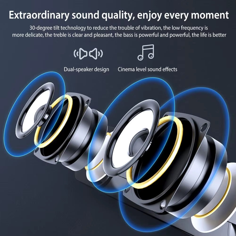 Sound Bar Bluetooth USB Wired Speakers Bar Stereo Speaker for Projector PC Laptop Phone Computer 3.5Mm Aux Speaker