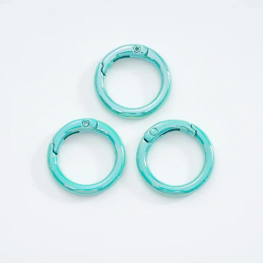 5pcs Colorful Round Lobster Clasp Key Connector DIY Key Chain Cell Phone Chain Keychain Making Accessories