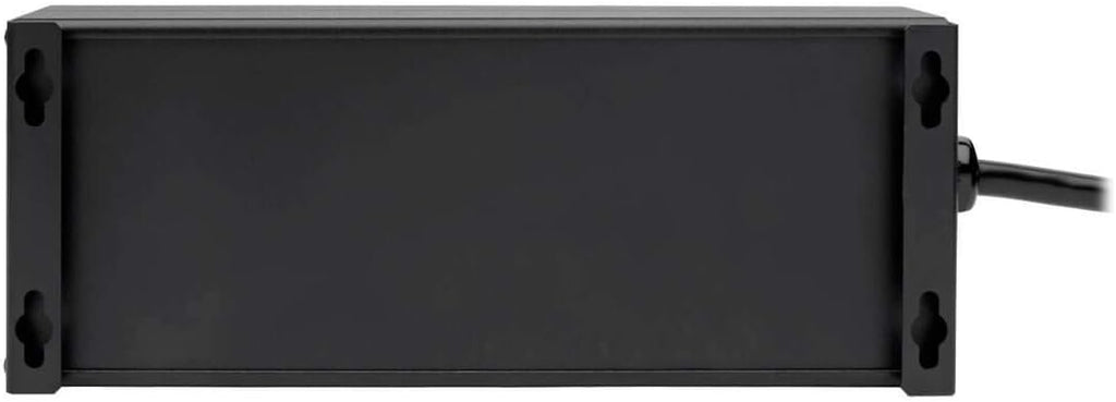 Isobar 6 Outlet Surge Protector Power Strip with 2 USB Charging Ports,10Ft Long Cord, Right-Angle Plug, Metal, 3840 Joules,Lifetime Limited Warranty & $50K Insurance (Ibar6Ultrausbb)Black