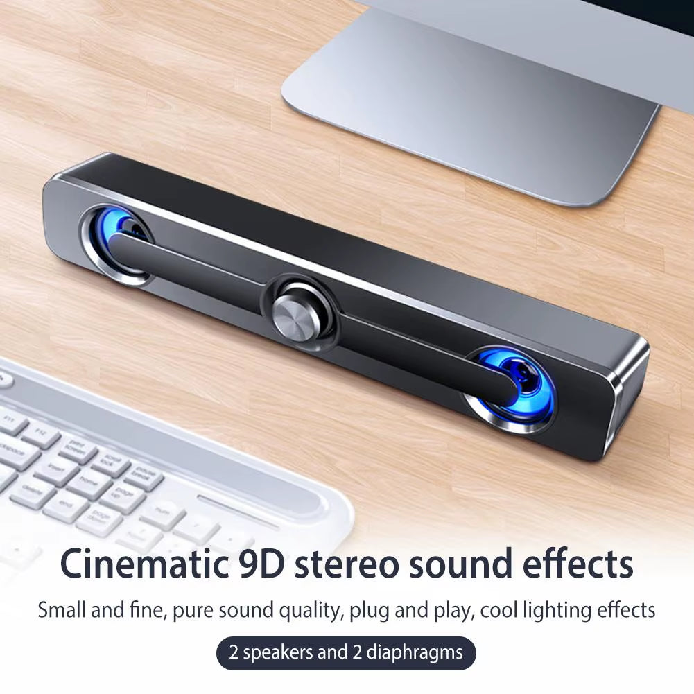 Sound Bar Bluetooth USB Wired Speakers Bar Stereo Speaker for Projector PC Laptop Phone Computer 3.5Mm Aux Speaker