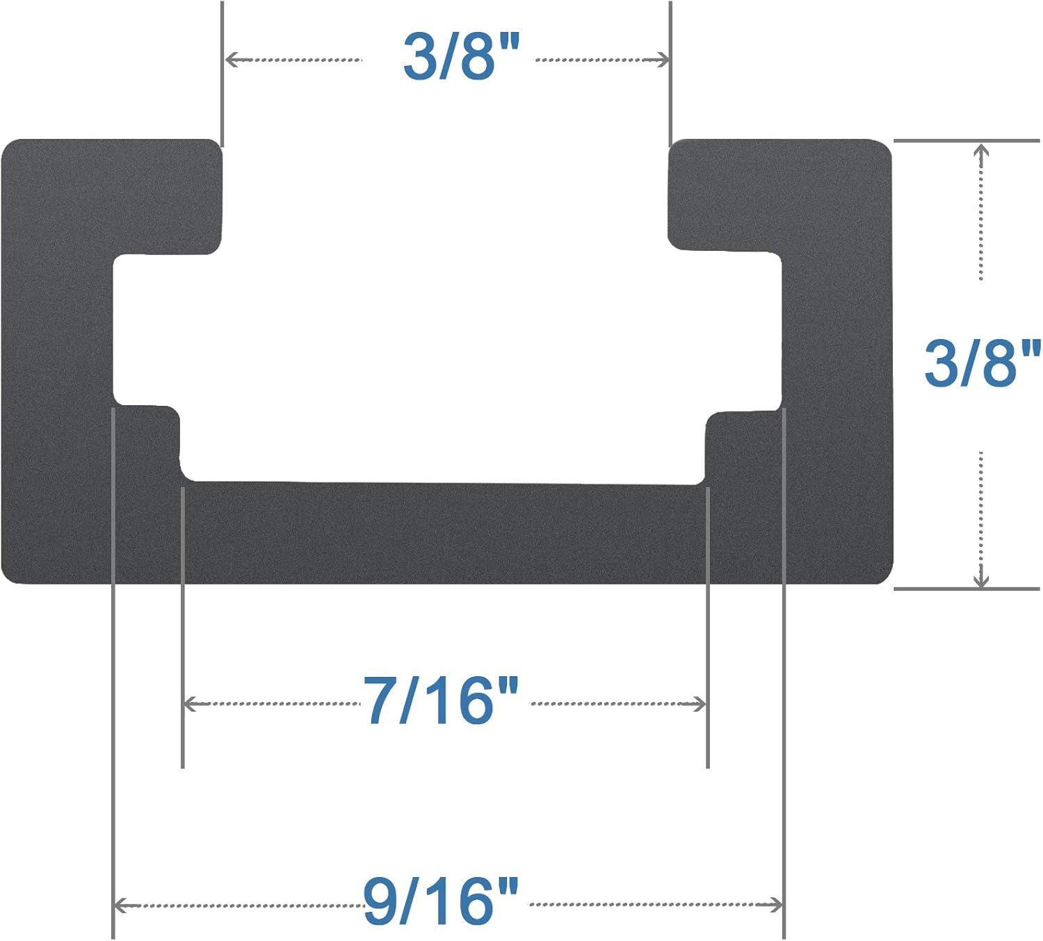 Aluminum 24" T-Track for Woodworking –Double Cut Profile Universal with Predrilled Mounting Holes -Woodworking and Clamps-Fine Sandblast Black Anodized 2PK
