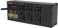 Isobar 6 Outlet Surge Protector Power Strip with 2 USB Charging Ports,10Ft Long Cord, Right-Angle Plug, Metal, 3840 Joules,Lifetime Limited Warranty & $50K Insurance (Ibar6Ultrausbb)Black
