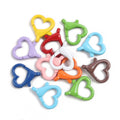 5pcs Multicoloured Alloy Heart Shape Lobster Clasp Key Connector Diy Key Chain Cell Phone Chain Keychain Making Accessories