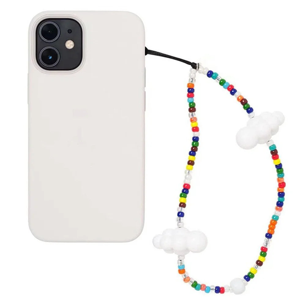KKBEAD Blue Sky & White Clouds Phone Charm Strap Jewelry New Kpop Phone Accessories Telephone Chain Cellphones Lanyard