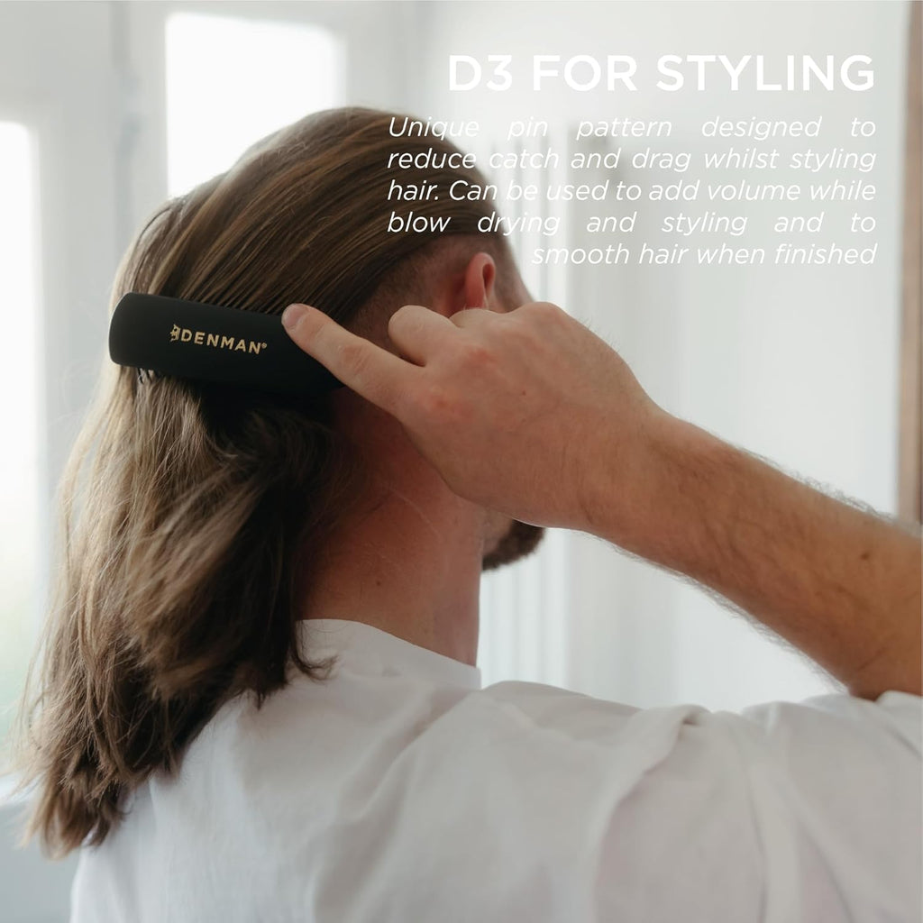 D3 Original Curl Definer & Styler, Curly Hair Brush for Women & Men – 7 Row Detangling & Curl Defining Brush for Smooth Defined Curls - a Precision Styling Brush for Straight Hair