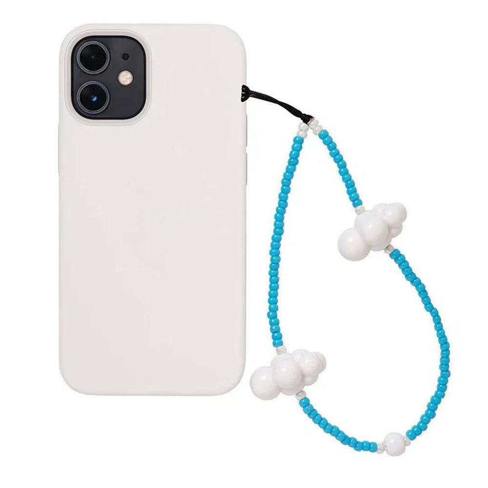 KKBEAD Blue Sky & White Clouds Phone Charm Strap Jewelry New Kpop Phone Accessories Telephone Chain Cellphones Lanyard