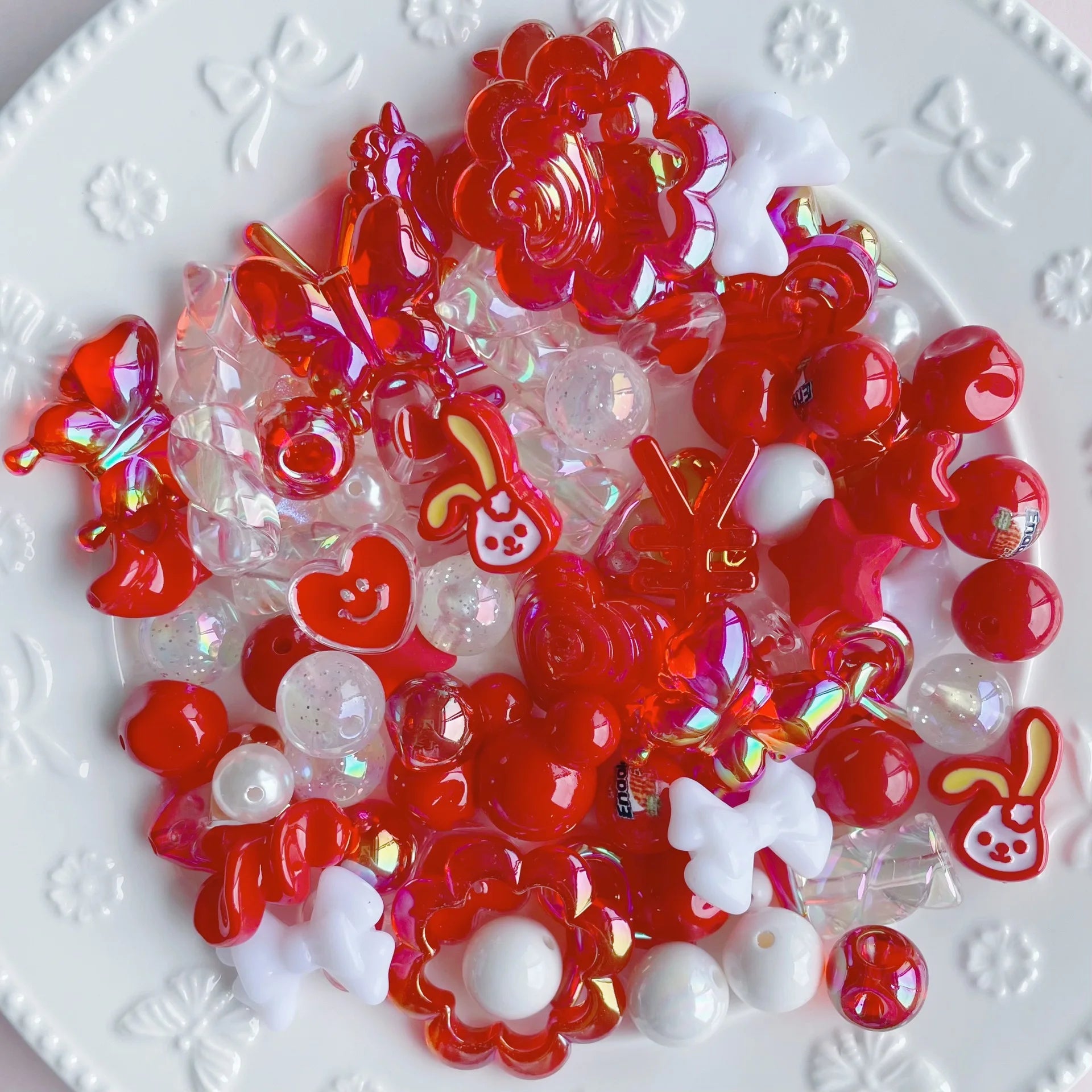 25/50/100g Cute Random Mixed Plastic Acrylic Beads For DIY Necklace Bracelet Cellphone Strap Jewelry Craft Making Accessories