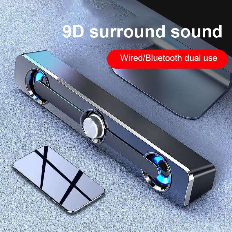 Sound Bar Bluetooth USB Wired Speakers Bar Stereo Speaker for Projector PC Laptop Phone Computer 3.5Mm Aux Speaker