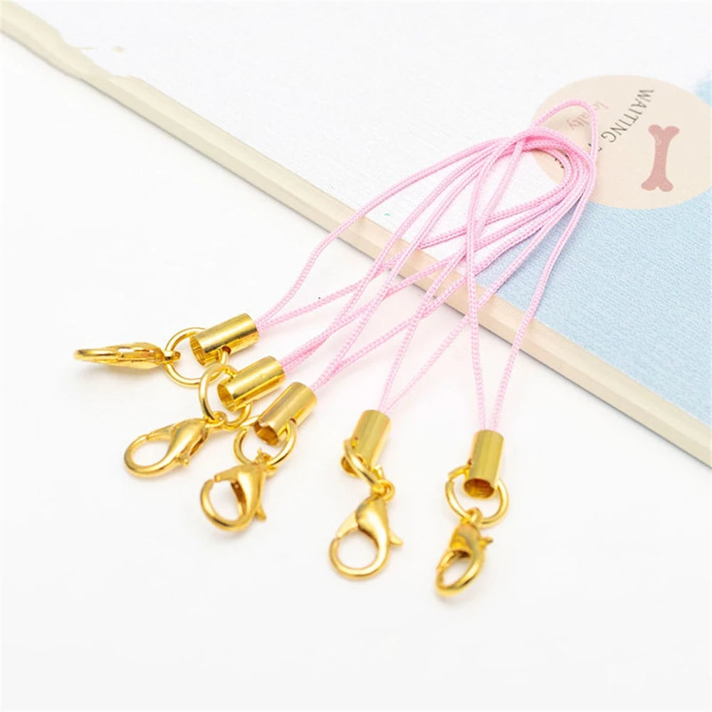 10/50pcs Lanyard Lariat Strap Cord Clasp Rope Keychains Cellphone Hook Keyring Bag Accessories Key Ring Making Supplies Material