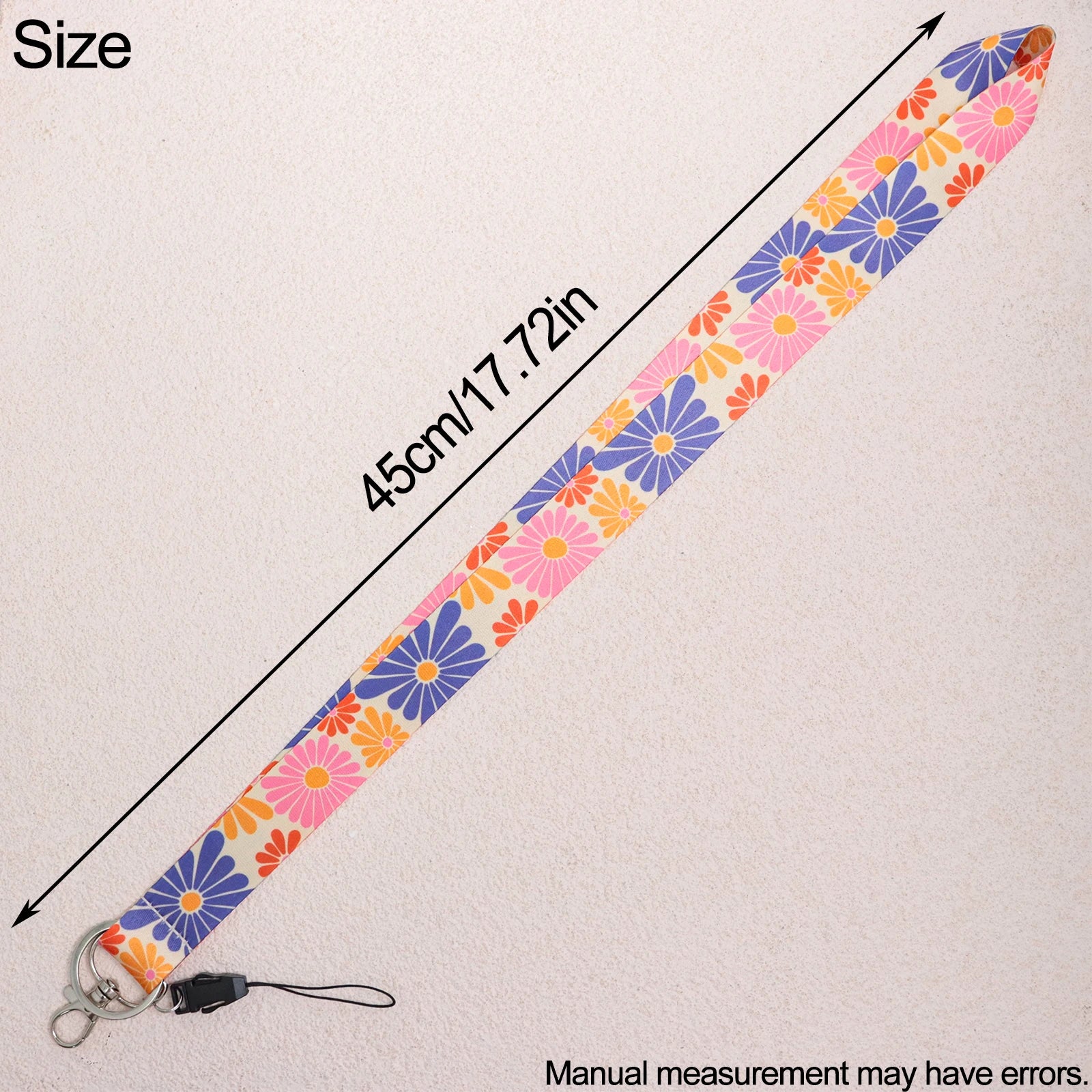 Cell Phone Lanyard Color Flower Neck Lanyard for ID Card Holder Cute Daisy Polyester Lanyard Necklace Accessories Gift